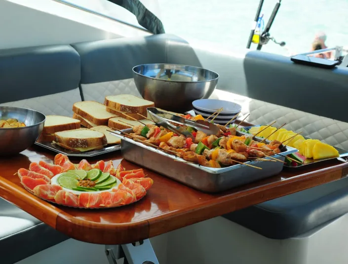 Princess 49 included food served on board