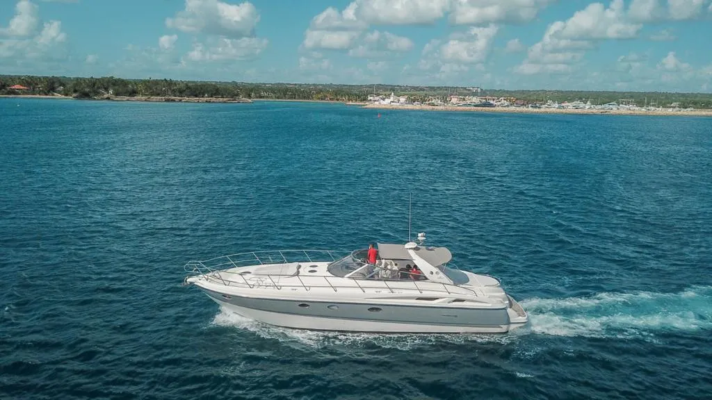 Cranchi 50 on turquoise water