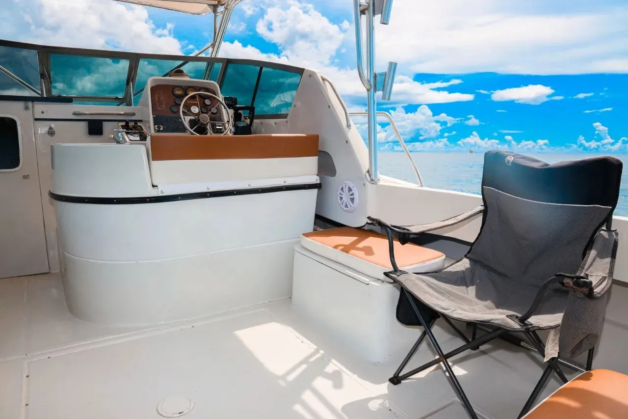 Scorpio 36 cockpit and helm