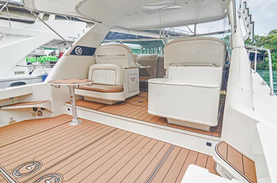 Sea Ray 37 covered cockpit