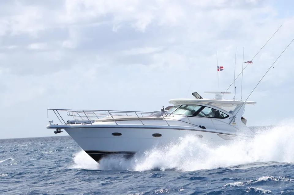 Tiara 36 exterior on the water
